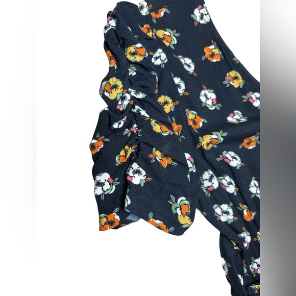 The Drop Women's Navy Floral Print Wrap Front Midi - Picture 6 of 7